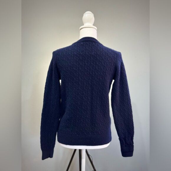SALE! Navy Jack Wills 100% Wool Cable Knit Sweater Size 10 VGUC - Picture 2 of 6